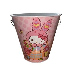 Sanrio Hello Kitty 2023 Easter Bunny "Happy Easter" Medium Tin Pail 11” (NEW)
